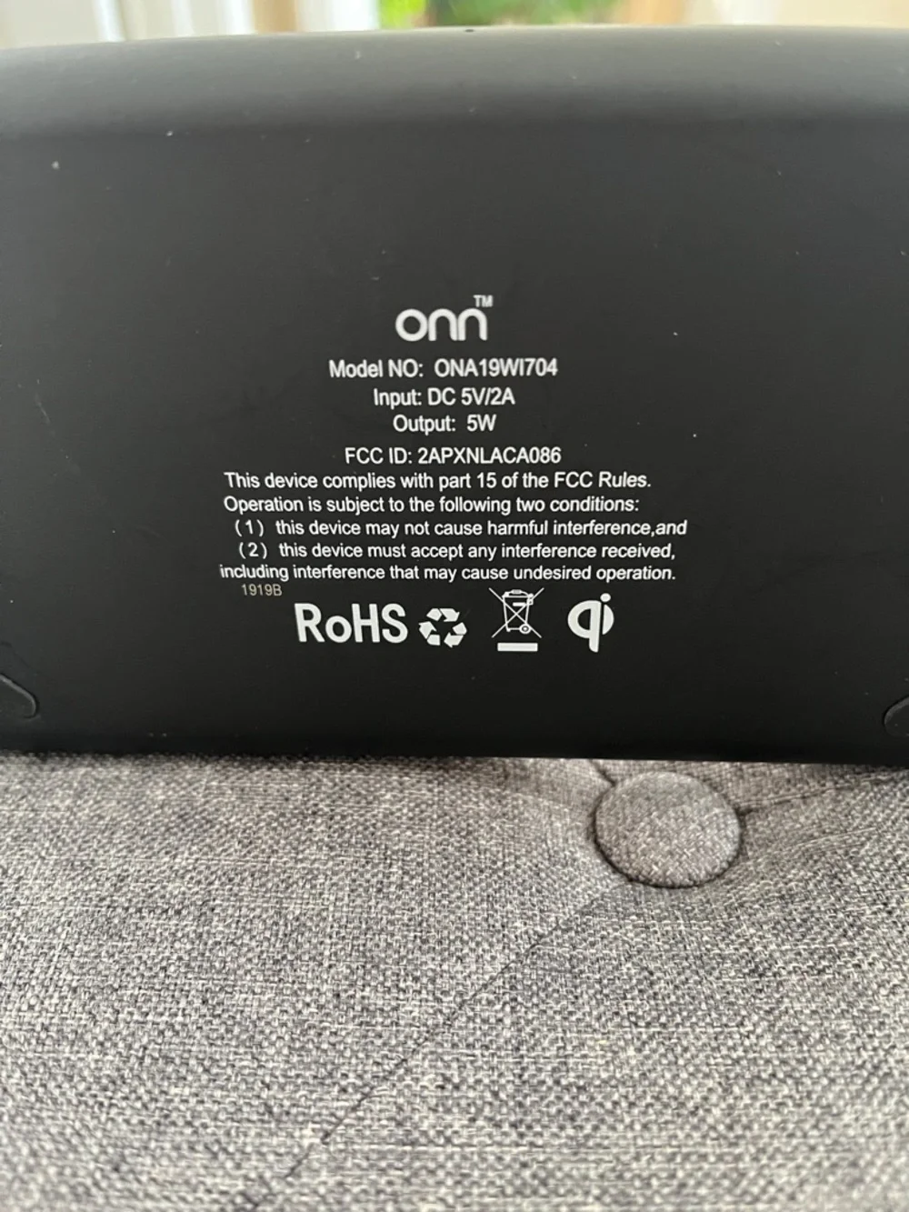 Onn black circular